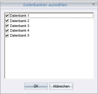 Datenbankauswahl in Abacus IEEE